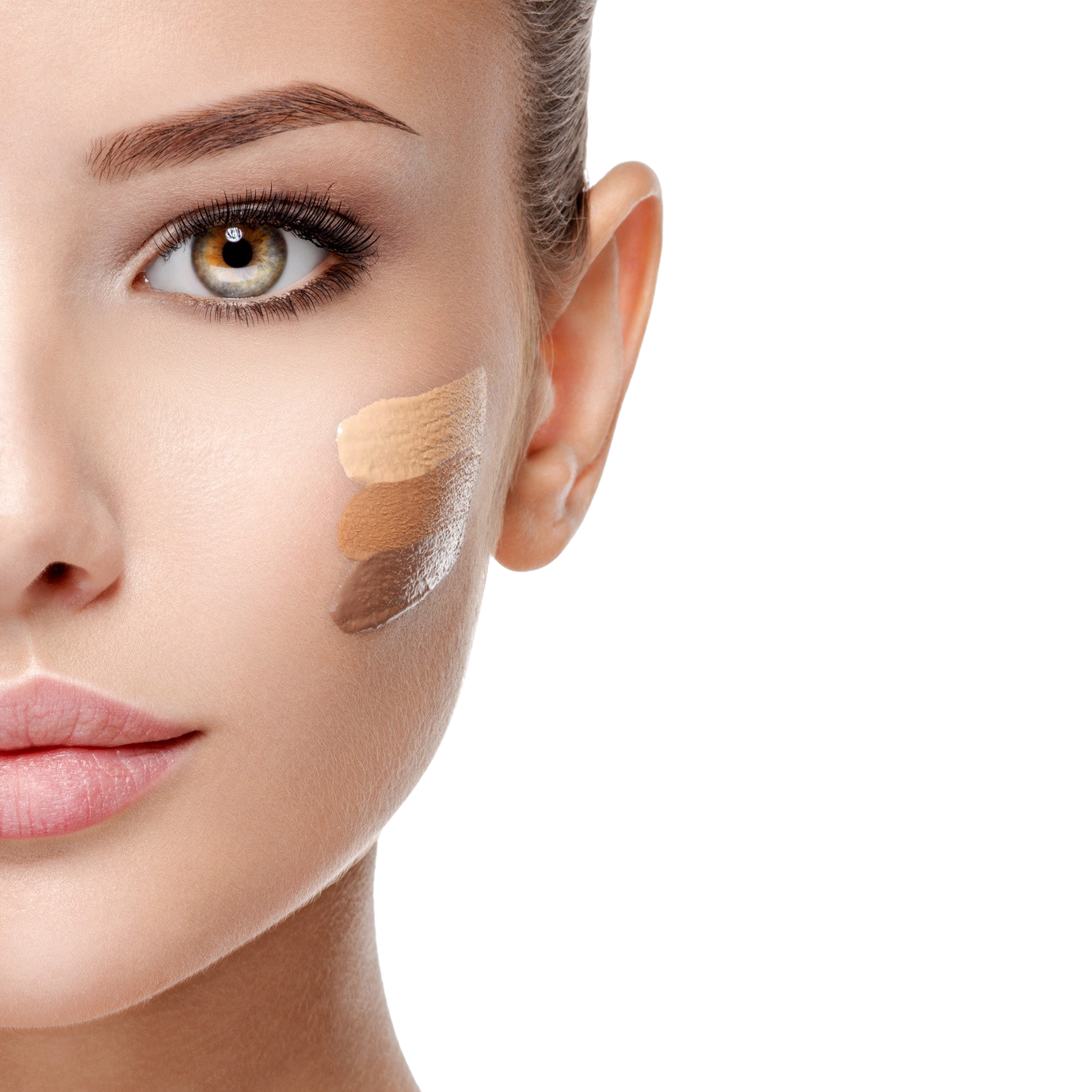 Teint- und Make-up-Farbtöne als Beispiel für kosmetischen Farbausgleich